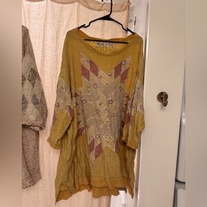 Magnolia Pearl Mustard and Mauve Tunic